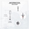 Sword Hoop Earrings Sterling Silver Sword Rose Dangle Drop Earrings