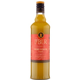 Liber & Co. Fiery Ginger Syrup (25.4 oz) - Craft Cocktail Mixer Made with 50% Organic Peruvian Ginger Juice - Perfect for Moscow Mules & Dark 'N Stormies