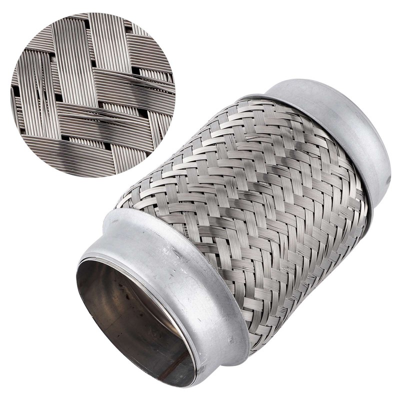 Auto Stainless Steel Exhaust Flexible Pipe Repairing Replacement Tube 150x76mm/6x3in