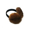 Hima Mink Fur Earmuffs (Light Brown Pastel) Made in USA
