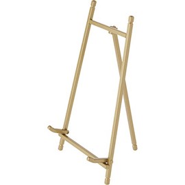 Bard's Satin Gold-Toned Metal Easel, 9.5" H x 5" W x 5" D, Pack of 3