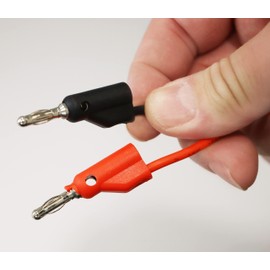 PeakTech 7045 Banana Plug Test Leads for Multimeter and Laboratory Power Supplies, 110 cm Test Leads with Banana Plugs as Accessories for Measuring Devices, 4 mm Measuring Cable with Laboratory Plug