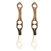 Vanlison SBC Header Gaskets Set Reusable Oval Port Copper Exhaust