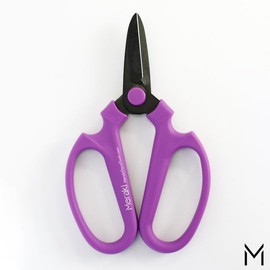 Meraki Floral Tools Flower Scissors With Black Carbon Steel Blades 7.0 Inch, Mokara (Purple)