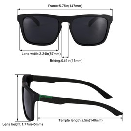 Halinuia Men's Polarised Sunglasses, UV Protection 400 Polarised Sunglasses, Sunglasses Set for Driving, Sports and Outdoor Activities - Lightweight and Comfortable, multicoloured