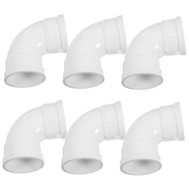 iplusmile 6Pcs PVC Elbow Fittings for Water Drainage Pipe Reliable Indoor Right Angle Connectors for Efficient Water Flow and Electrical Wiring