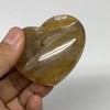 132.2g, 2.1"x2.5"x1.1", Natural Untreated Orange/Red Quartz Heart Shape Healing Crystal,