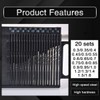zalati Micro Drill Bit Set 20pcs Mini 0.3-1.6mm Shank Twist