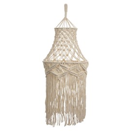 Ksrnsne Boho Lamp Shade Macrame Lamp Shade Hanging Pendant Light Cover Ceiling Lights Chandelier Lampshade Chic Tassel Pendant Light Shade for Bedroom Living Room Home Apartment Decor