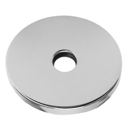 Corla 4" Modern Oversized Shower Arm Flange | Universal Replacement Escutcheon Cover Plate (Chrome)