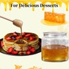 ANSQU Honey Pot, Airtight Glass Honey Jar with Bamboo Lid