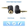 Cable Matters 2-Pack Right Angle 3.5mm Adapter in Black (Mini