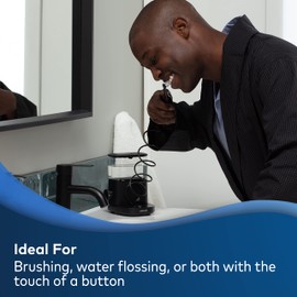 Waterpik Sonic-Fusion 2.0 Professional Flossing Toothbrush, Electric Toothbrush and Water Flosser Combo In One, Black