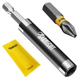 2 x SabreCut SCRSG080 80mm Magnetic Retractable Hex Head Screw Guide and 25mm PH2 Bit Set for Screw Bits Screwdrivers and other accessories Compatible with Dewalt Milwaukee Bosch Makita and Others