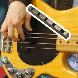 Stainless Steel Electric Guitar Bass Nut for 5-string Guitar with Self-polishing Grooves to Fit (Bronze Color)