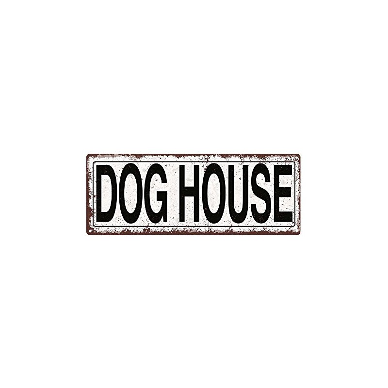 Homebody Accents - Funny Dog House Metal Sign – 6"x16"