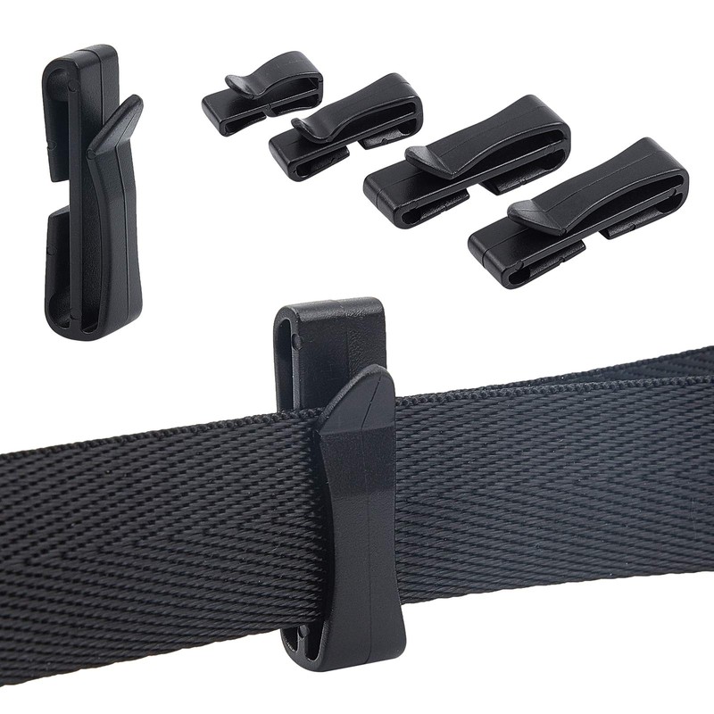 NBEADS 80 Stk. Gurtband-Endclip, 4 Size Adjust Keeper Schnalle Quick