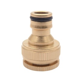 1 Piece Brass Garden Hose Tap Connector for Hose Line 1/2 Inch and 3/4 Inch Hose Connection 2-in-1 Female Thread Tap Adapter Hose Fittings for Garden Farmhouse House