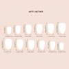 24Pc Short Press on Nail Stickers for Women, French Polka