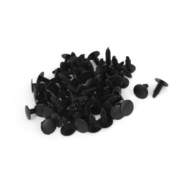 A ABSOPRO 50 Pcs Black Plastic Rivet Clips 5mm x 15mm x 17mm Automotive Parts Item Replacement