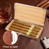 Cigar Travel Case Leather Cigar Humidor Cedar Wood Lining, 4-
