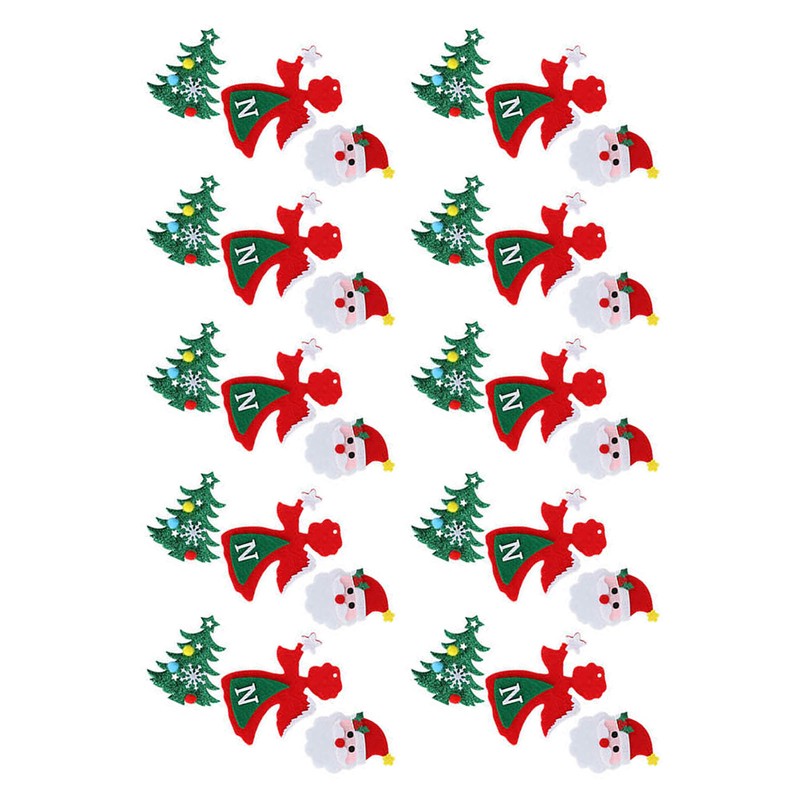 30Pcs Christmas Tree Felt Wall Hanging Door Murals Kids Gifts