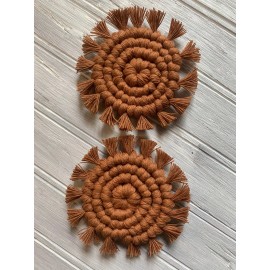 Handmade Macrame Car Coasters Set Of Two