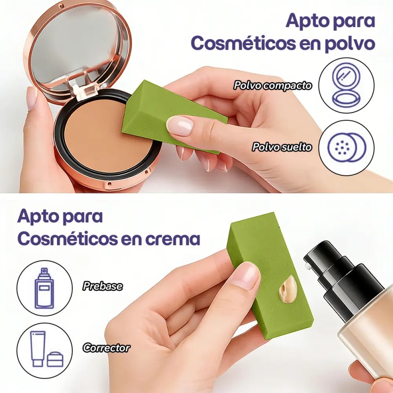 3 Pack Quesitos Maquillaje Esponjas Triangulares Maquillaje