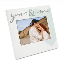 MIMOSA MOMENTS You and Me Picture Frame, Love, Boyfriend and Girlfriend Couples Romantic 4x6 Photo Display(White,You&me)