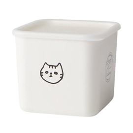 Nakajima 19-456552 PFF NECO Square Stocker, Medium, White, Approx. 33.8 fl oz (1,100 ml), Made in Japan