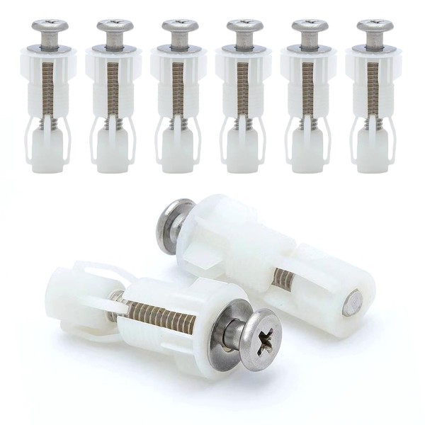 Toilet Seat Screws Fittings and Fixtures, 8 Pcs Top Fixing