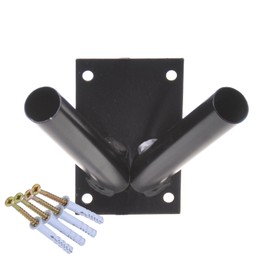 Aqbau Flag Holder 2 Compartments Flag Pole Holder Flag Wall Holder Flag Black