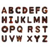 DanLingJewelry 26Pcs Leopard Pattern Alphabet Large Hole Beads Acrylic Transparent