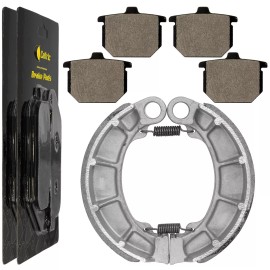 Caltric Front Brake Pads & Rear Brake Shoes for Honda CX5001978 1979 1980 1981