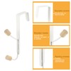 sourcing map Over The Door Hooks,3packs Double Hooks, Wooden Door
