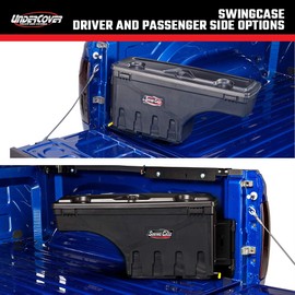 UnderCover SwingCase Truck Bed Storage Box | SC104P | Fits 2019 - 2021 Chevy/GMC Silverado/Sierra 1500 Passenger Side , Black