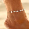 TRHDFW Simple Crystal Anklet Silver Ankle Bracelet Fashion Foot Chain