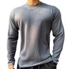 Manatsulife CX091 Men's Sweatshirt, Long Sleeve, Pullover, Knit, Round Neck,