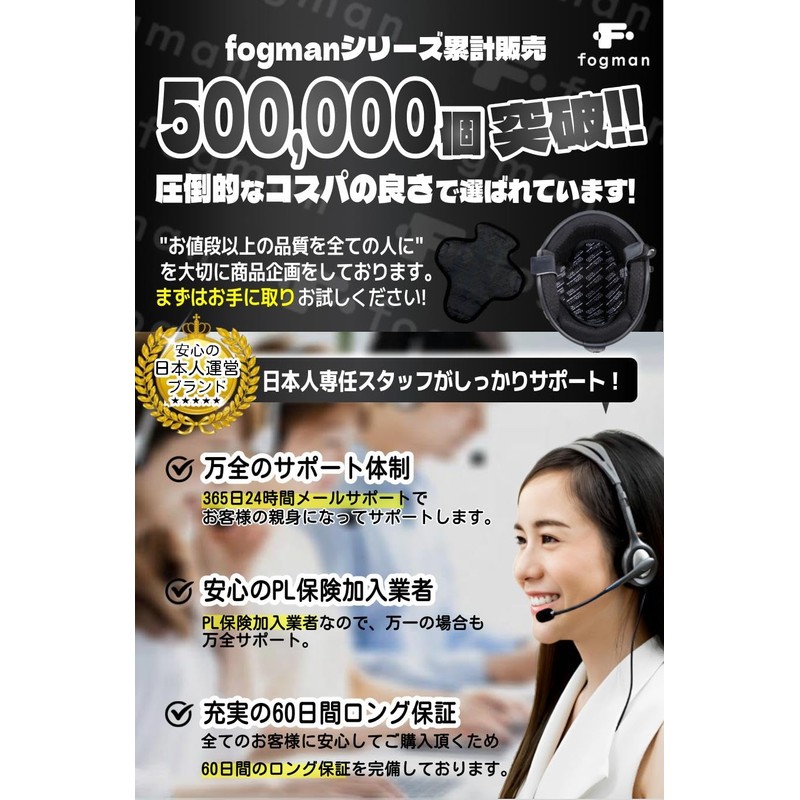 fogman Helmet Inner Pad, Cooling Sensation, Bike Cooling, Size Adjustable,