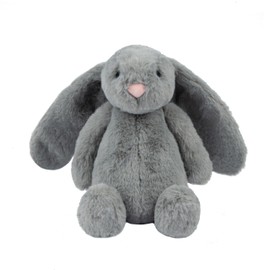 Best Pet Supplies Interactive Bunny Buddy Dog Toy with Crinkle and Squeaky Enrichment for Small and Medium Breed Puppies or Dogs, Cute and Plush - Bunny (Gray)