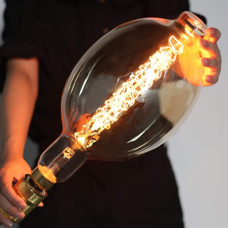 TIANFAN Giant Edison Bulb BT180 Vintage Incandescent 60W Spiral Filament