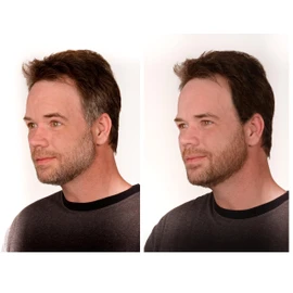 The Younger Looking Beard (Medium Brown) Beard and Mustache Darkener. Non Allergenic. 1 Minute Brush On