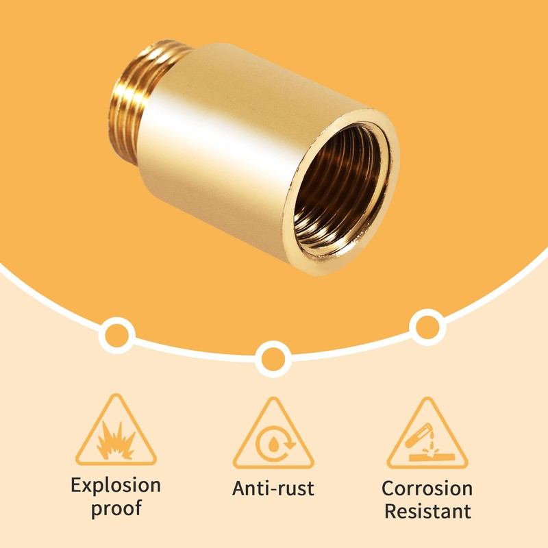 Brass Tap Extension, 30 mm x 1/2 Inch, DN15 Thread