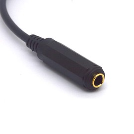 HTGuoji 6.35mm RCA Cable,Gold Plated 1/4 inch TRS Female to Single RCA Male Adapter Cord 30cm
