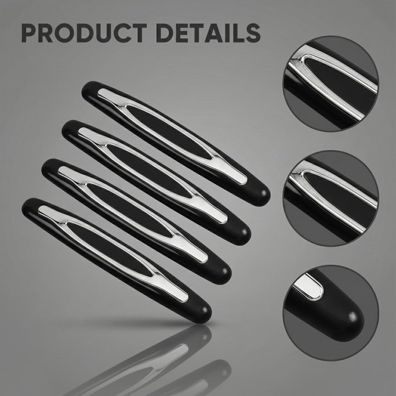 Hopzab 4 Pcs Car Door Edge Guard Strips–Anti-Scratch Bumper Protection