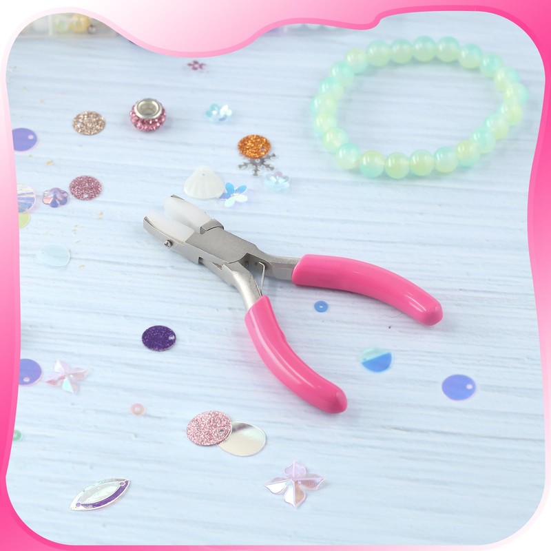 LEONTOOL Mini Flat Nose Pliers for Jewelry Making with 2