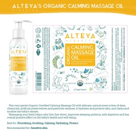 Alteya Organic Kids and Baby Calming Massage Oil 110 ml - 100% USDA Certified - Essential oil blend - Gentle to Extra Sensitive Skin (Babies, Toddlers, Children)