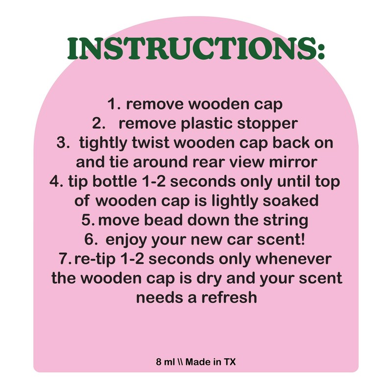 COOLGIRLCANDLES Champagne Bubbles Car Hanging Fragrance Oil Scents Aromatherapy Automobile