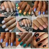 Pack of 24 Plain Nails for Sticking, Short, Glossy Press