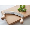 Eppicotispai Stainless Steel Mezzaluna Chopper/Mincer with Wooden Handle, 10-Inch